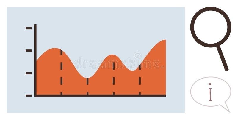Förenklat ytdiagram med axlar och markerade datapunkter